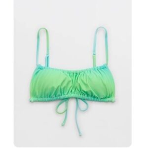 Aerie Aqua and Lime Bikini Top
